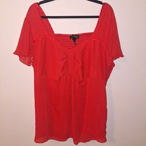 Lane Bryant Red Blouse Size 18/20